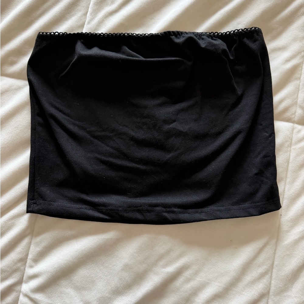 Black Tube Top and Mini Skirt